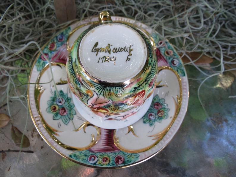 Capodimonte Demitasse Cup and Saucer Set Italian Tea Cup Etsy