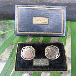 Kum-A-Part Snaps Gold Filled With Cut-Out Design Brown