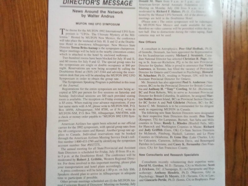 MUFON Magazine Mutual UFO Network UFO Journal July 1992 Number 291 Great Condition image 3