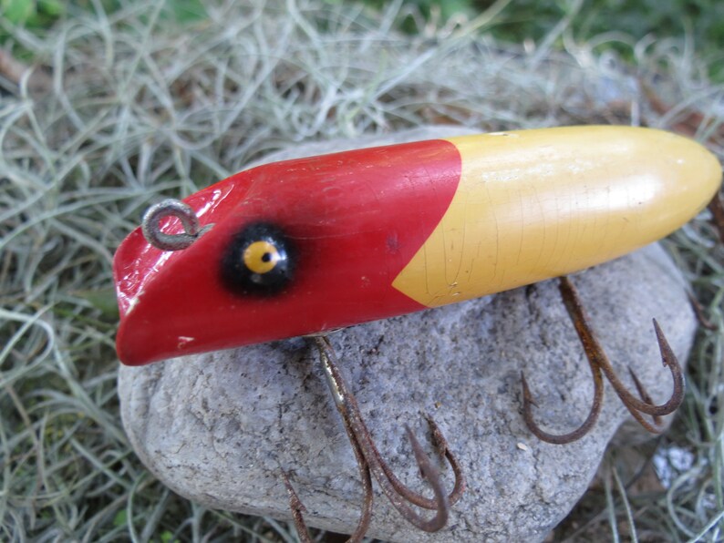 South Bend Bass Oreno Wooden Fishing Lure Antique Wood Fish Etsy