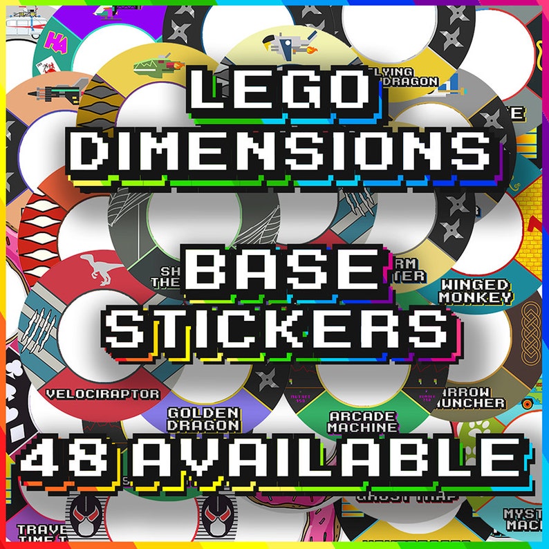 Lego Dimensions Disk Stickers YEAR 1 48 different full Etsy