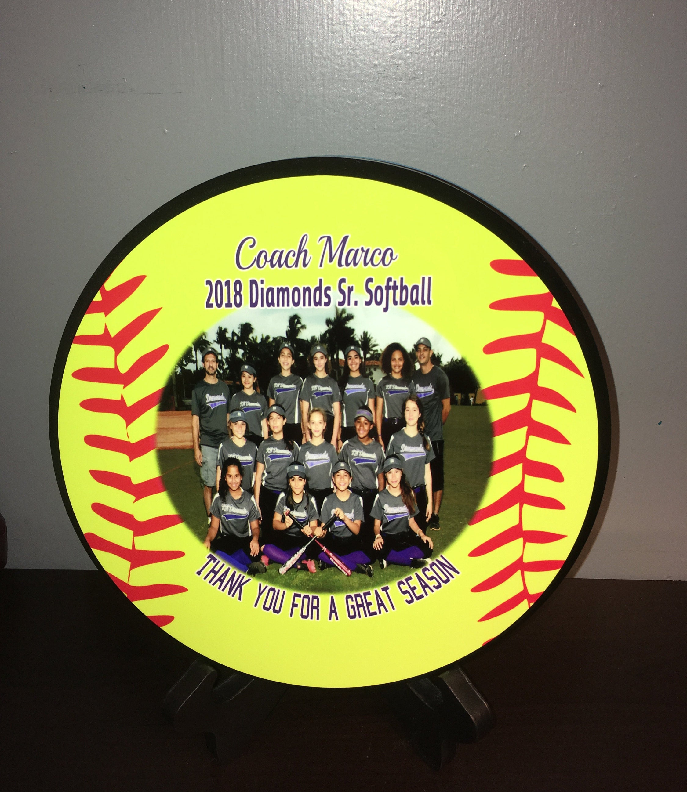 Baseball Softball plaque team or players picture Baseball Etsy