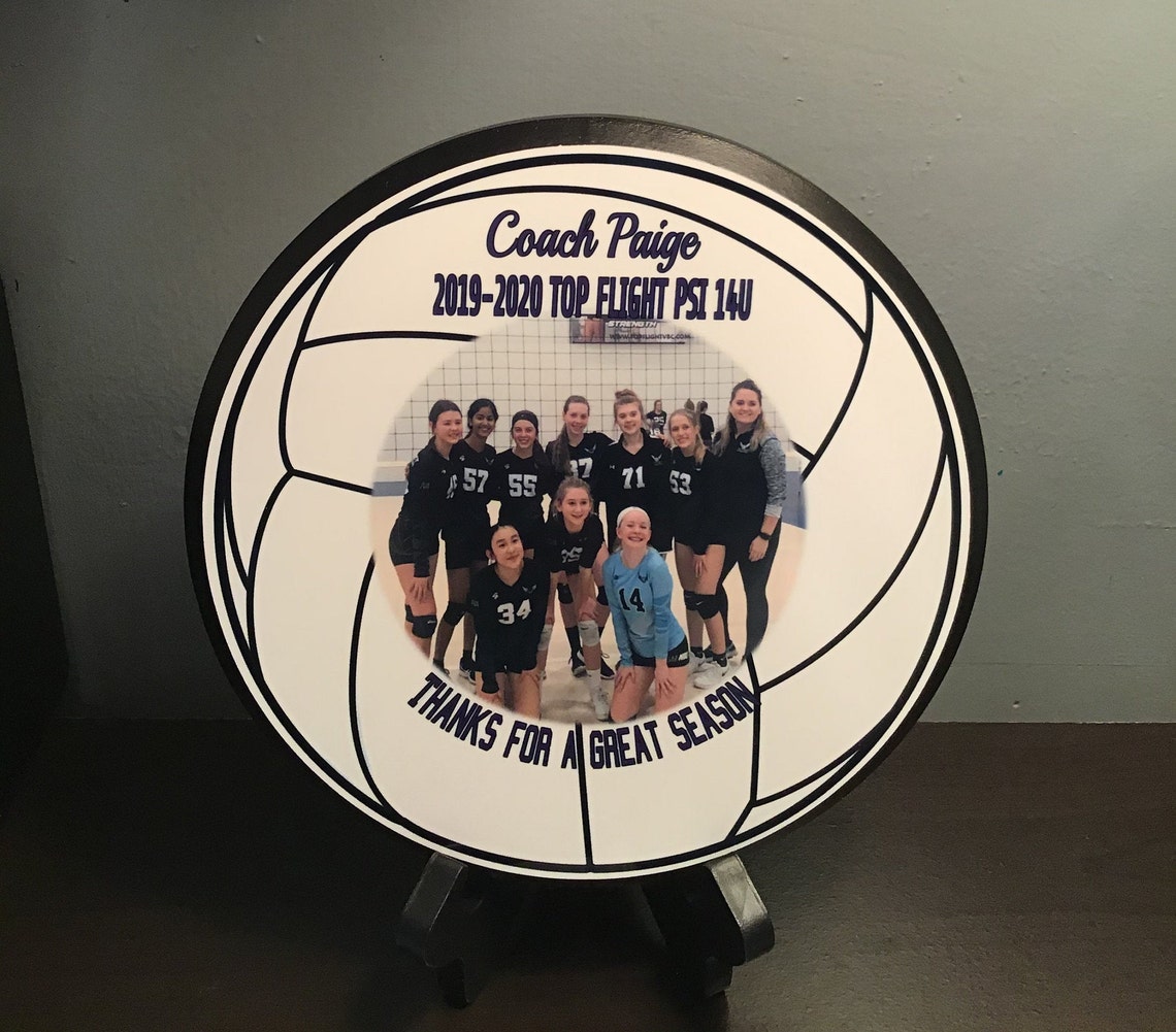 Volleyball Award autograph Team Coach Champion Plaque Etsy