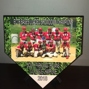 Home plate baseball softball plaque with picture * Baseball Softball coach gift * Baseball Softball award * Baseball senior gift * Team gift