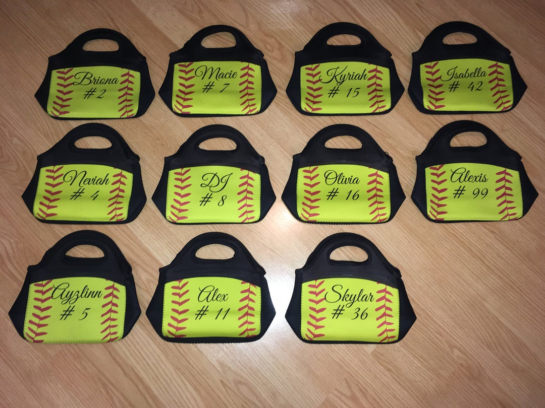 Softball Lunch Tote Bag Softball Player Gift Softball Team Etsy