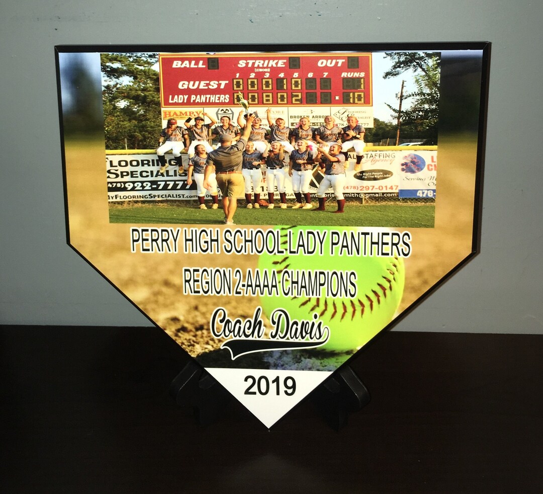 Softball Home Plate Plaque Softball Sponsor Gift Softball Senior 2025