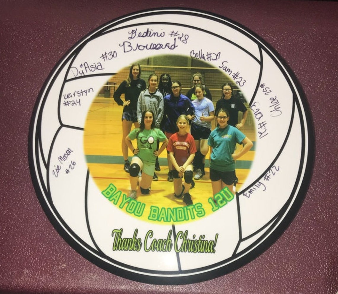 Volleyball Award autograph Team Coach Champion Plaque Etsy