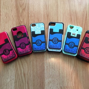 Card holder for phone case CHOOSE YOUR COLOR (switchable designs)