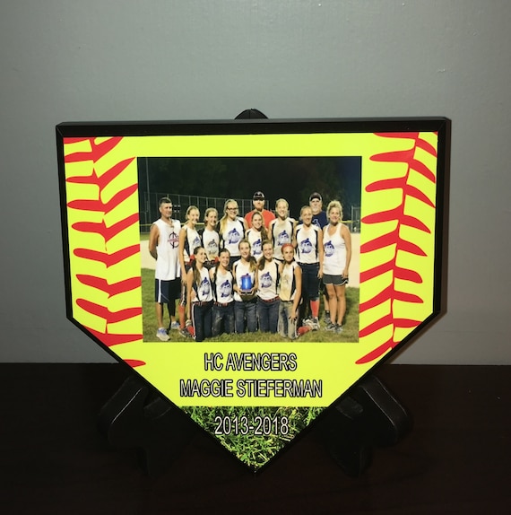 Small Home Plate Sublimation Award Plaque - 6 x 6