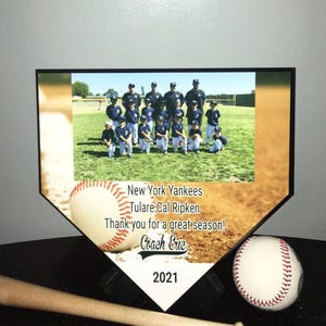 Baseball Home plate Plaque team picture, Baseball Senior night gift, Coach Gift, Baseball tournament award, Trophy for baseball player team