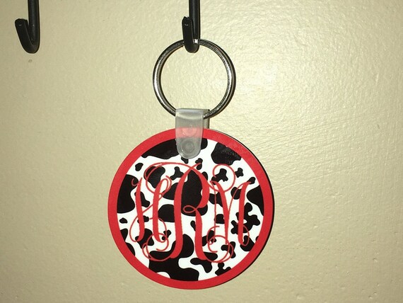 Christmas cow print gift, Cow keychain monogram, Leopard keychain, Tiger key ring, Zebra key ring, Christmas car gift teen stocking stuffer