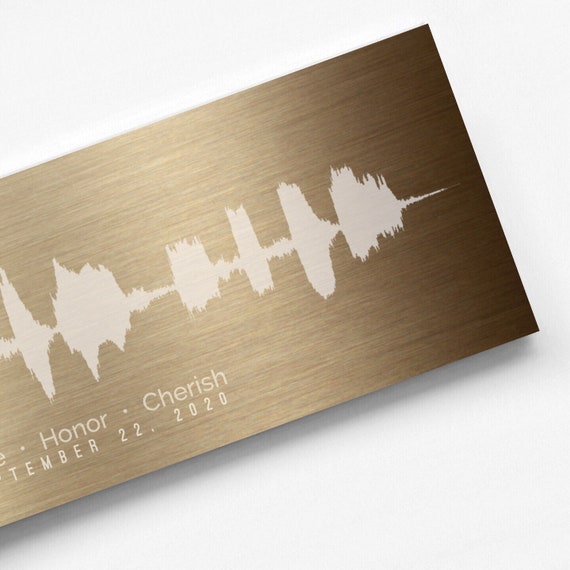 Sound Wave Art, Gold Bronze Metal, 10 Year Anniversary Gifts for Him,10th  Anniversary, Tin Anniversary Gift for Her, Personalized Voiceprint 