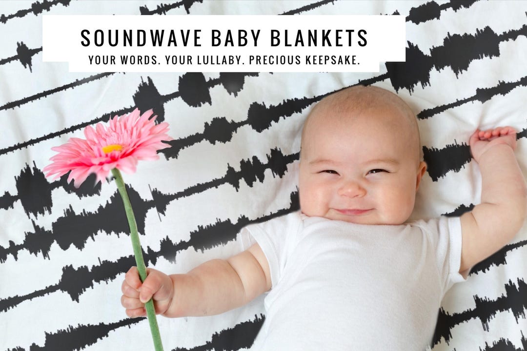 Custom Soundwave Art Custom Blanket Design Modern Home Etsy