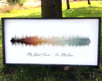 Custom SoundWave Art on Canvas, Sound Wave Art Print, Custom Soundwave, Voice Art, Song Art, Sound Art, Techie, Tech Gift, Engineer Gifts
