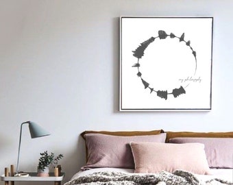 Custom Waveform Art, Spiral Custom Sound Art Print, Soundwave Art Print, Spiral Sound Wave, Gift for Her, Gift for Him, Boyfriend Gift