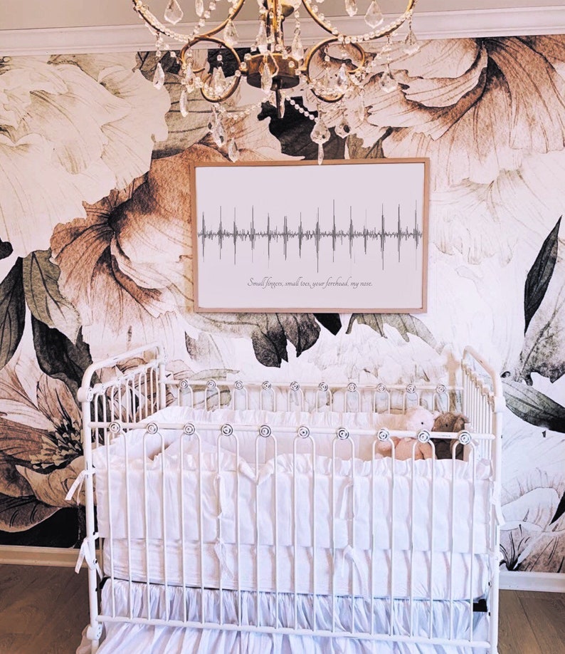Heartbeat Canvas Baby Heartbeat Art Sound Wave Art New Mom Etsy