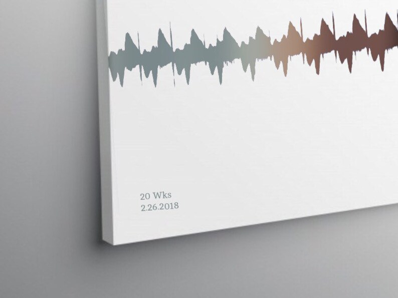 Heartbeat Canvas Baby Heartbeat Art Sound Wave Art New Mom Etsy