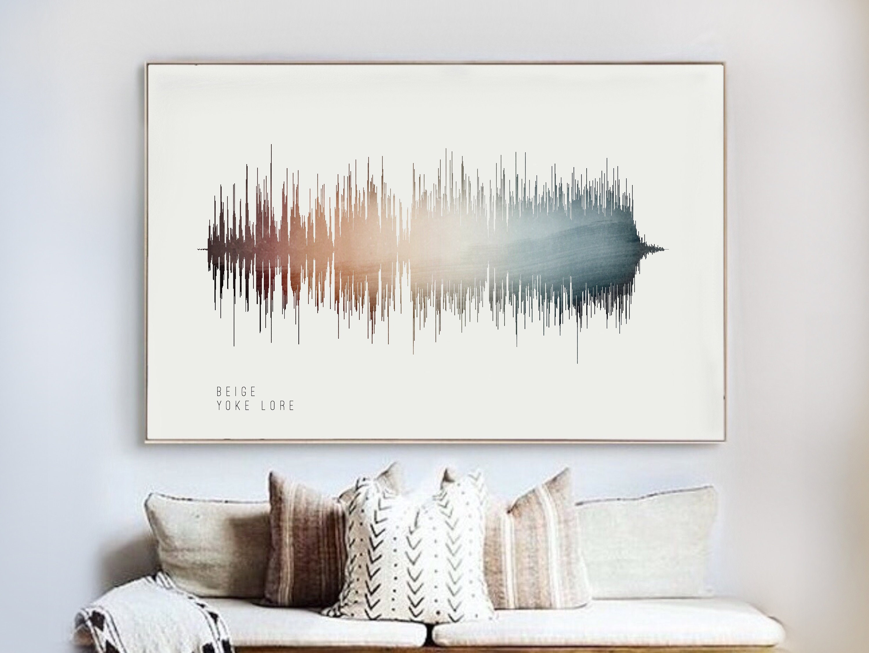 Custom Sound Wave Art on Canvas Sound Wave Art Print Custom Soundwave Art Voice Art Song Art Sound Art Gift for Boyfriend Custom Gift