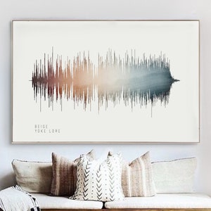 Custom Song Print, Unique Gifts for Men Christmas, Personalized Gift for Women, Sound Wave Art, Sound Wave Gift for Him Voice Wave Art, Her image 2