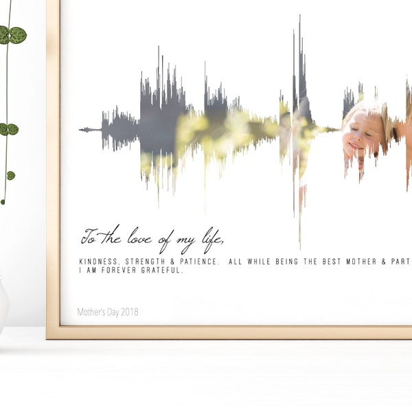 Mothers Gift from Husband,  Wife Thoughtful Gift, Mother's Day Gift from Husband, Personalized Gift for Mom, Sound Wave Art Print, Soundwave