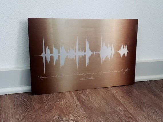 Sound Wave Art, Gold Bronze Metal, 10 Year Anniversary Gifts for Him,10th  Anniversary, Tin Anniversary Gift for Her, Personalized Voiceprint 