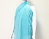Ice Blue Mesh Wrap Around Cover-Up