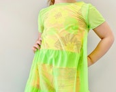 Electric Green Mini Mesh Cover-Up Dress