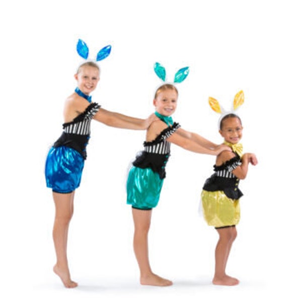 Dance Costume - Competitive Dance Costume - Child Bunny Rabbit Costume - Quartet Trio Duet Solo - Tap/Jazz/Acro Costume