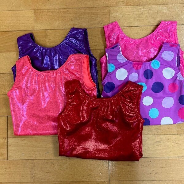 Child BUNDLE of 2 - SIZE 6 - Tank Style Leotard/Dance Bodysuit -Stretch/Warm Up/Gymnastics Bodysuits