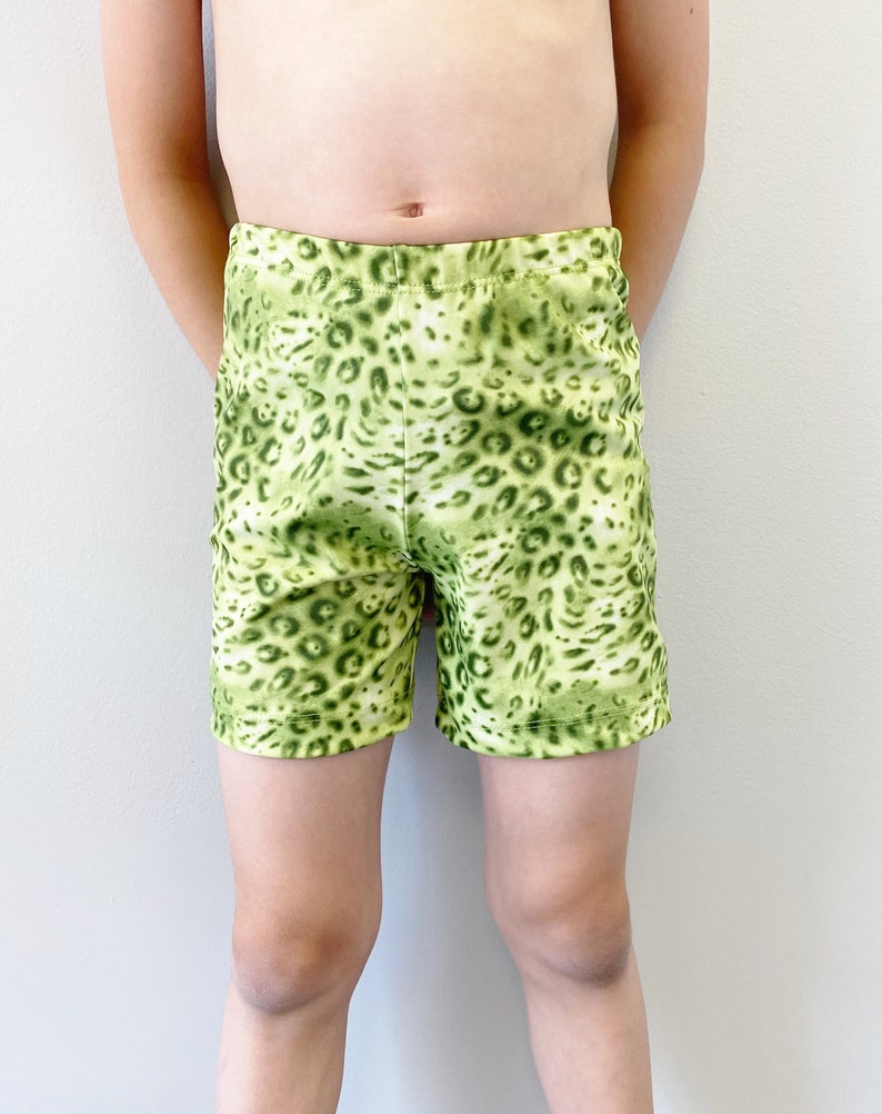 Green Chameleon Boys Swim Shorts