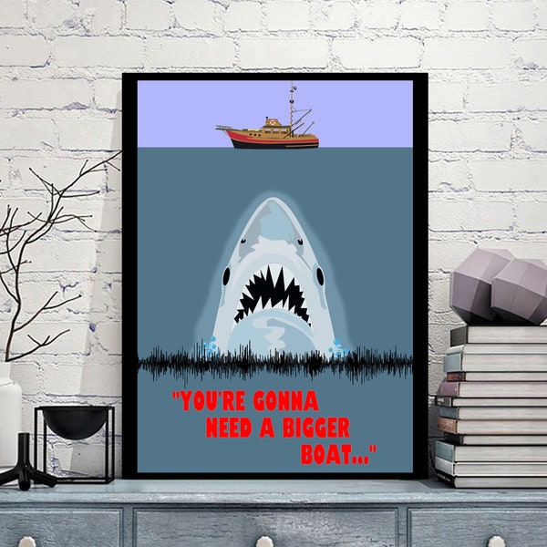 Jaws Poster Etsy