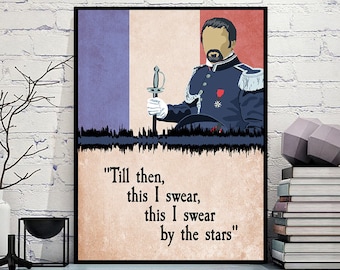 Javert Les Misérables Soundwave Art Print: Minimalist Musical Film Poster