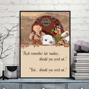 Labyrinth Hoggle Ludo Sir Diddymus Soundwave personalizzato, stile minimalista, poster di film cult anni '80, stampa artistica - regalo geek fantastico