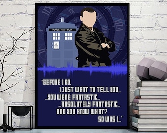 9th Doctor Soundwave Art Print: Minimalist Sci-Fi TV Poster