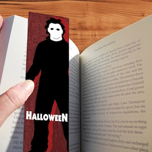 Michael Myers Halloween Handmade Classic Horror Movie Bookmark With Minimalist Style Art Print - Great Geeky Gift