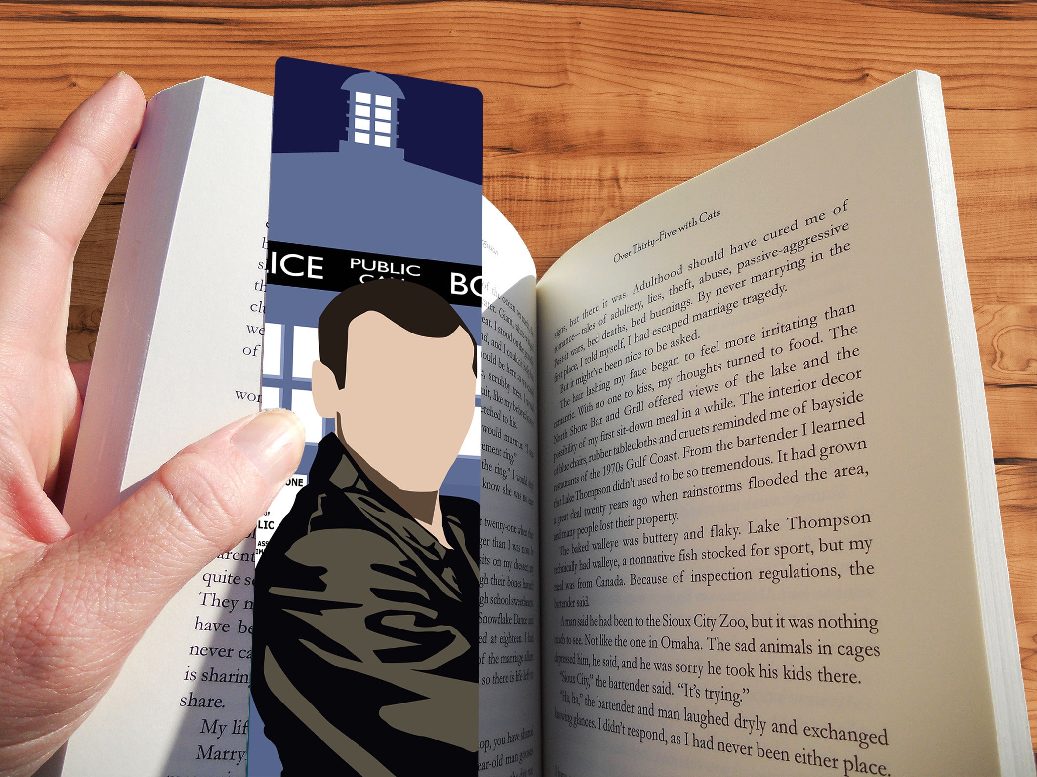 9th Doctor Who Handmade Sci-Fi Bookmark With Minimalist Style Art Print - Great Geeky Gift