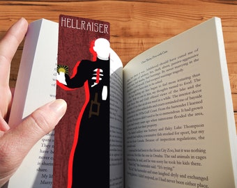 Pinhead Hellraiser Bookmark Minimalist Style Cult Movie Art - Geeky Horror Fan Gift