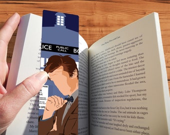 11th Doctor Bookmark Minimalist Style Who Art - Geeky Sci-Fi Fan Gift