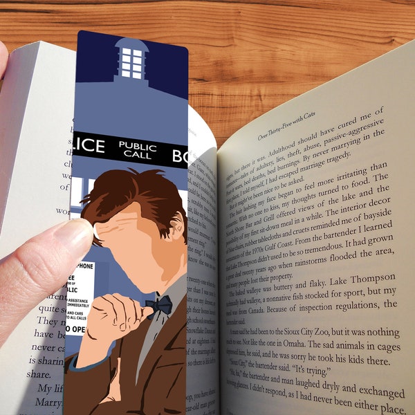 11th Doctor Bookmark Minimalist Style Who Art - Geeky Sci-Fi Fan Gift