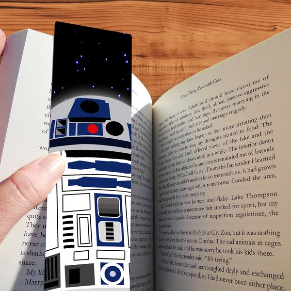 R2-D2 Star Wars Bookmark Minimalist Style Cult Movie Art - Geeky Sci-Fi Fan Gift