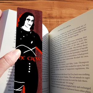 Eric Draven The Crow Handmade Horror Movie Bookmark With Minimalist Style Art Print - Great Geeky Gift