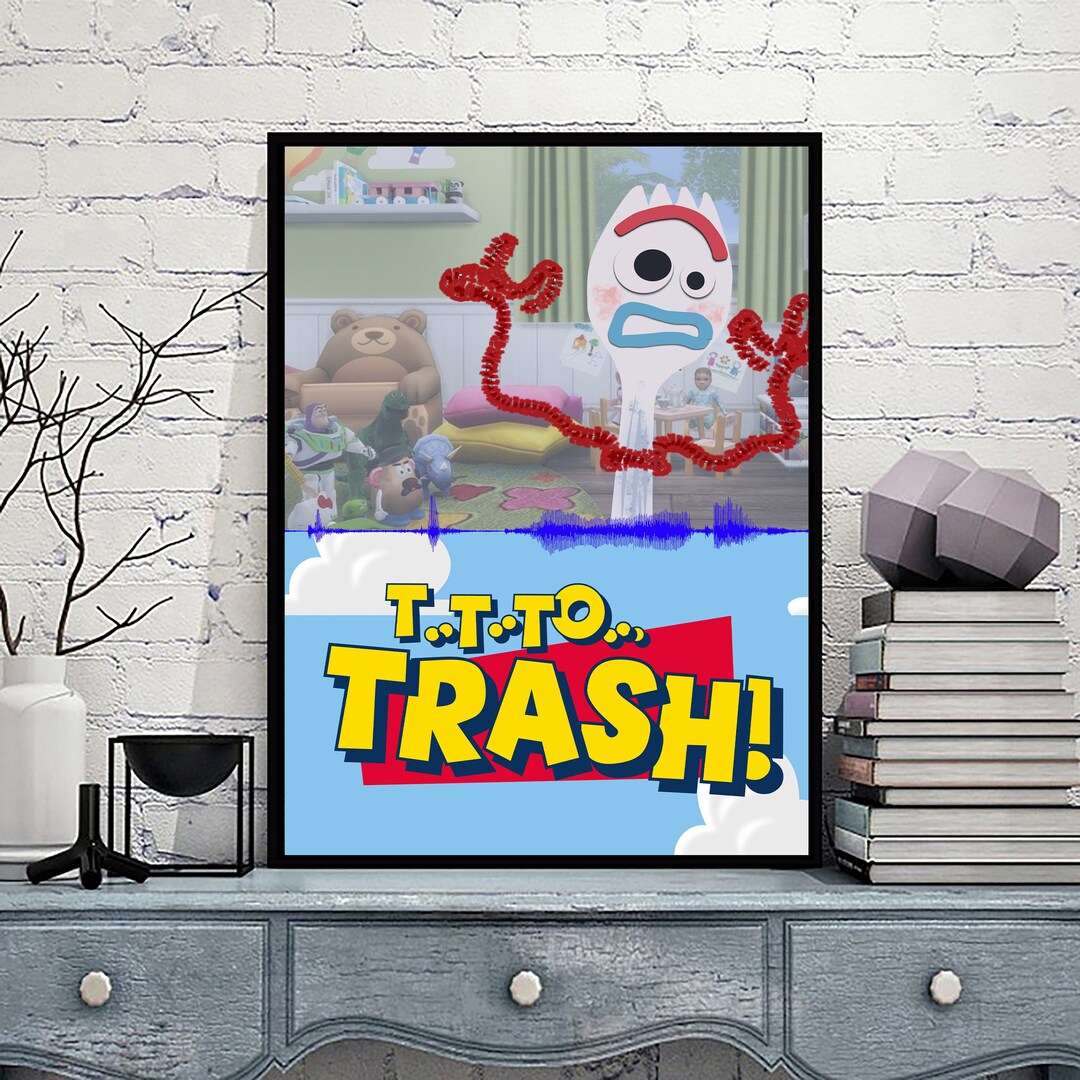 Forky Toy Story 4 Art Print: Minimalist Soundwave Poster - Etsy
