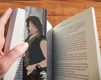 Daryl Dixon The Walking Dead Handmade Apocalyptic Zombie Horror TV Bookmark With Minimalist Style Art Print - Great Geeky Gift