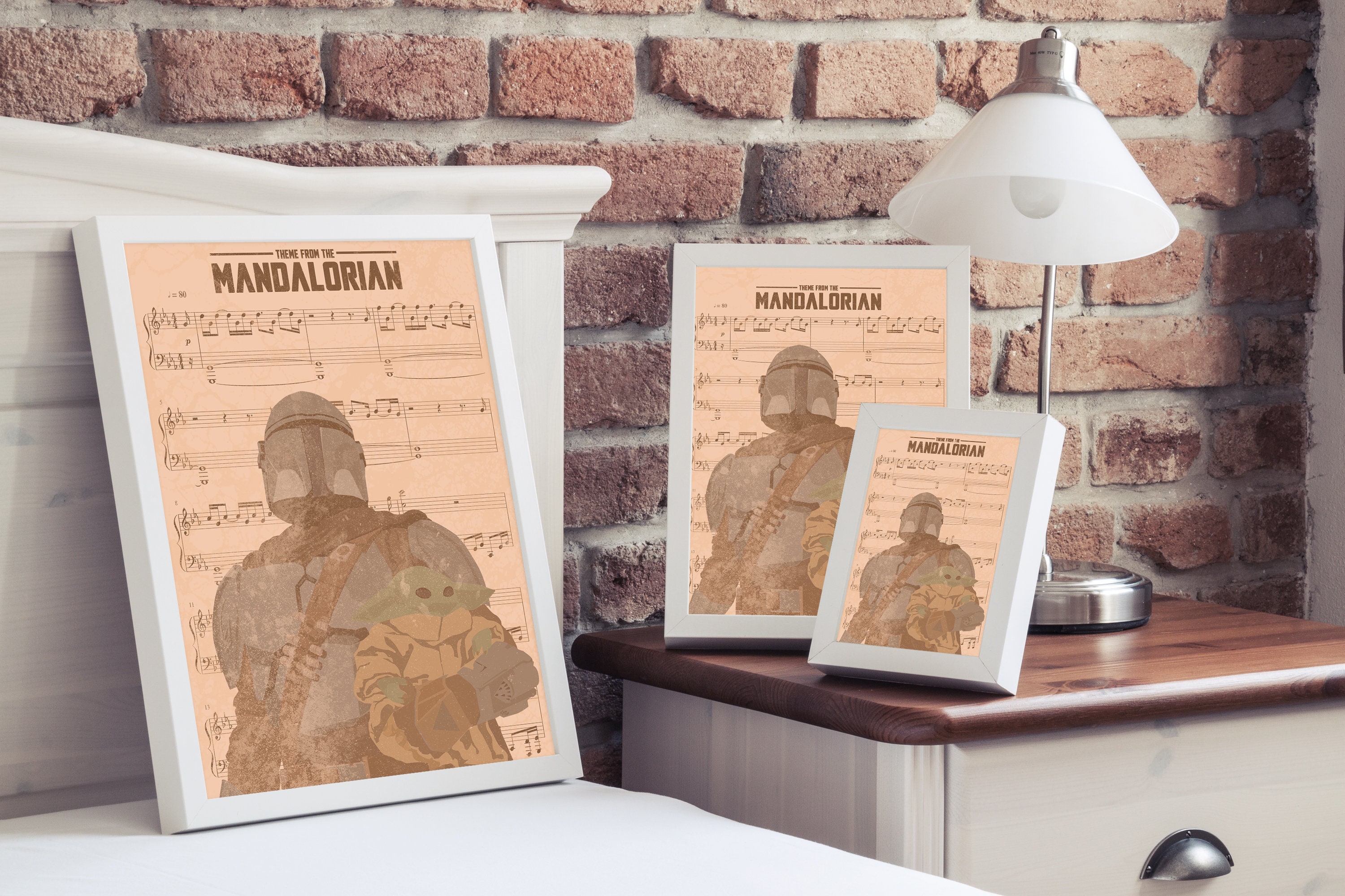 star-wars-the-mandalorian-theme-tune-sheet-music-wall-art-etsy