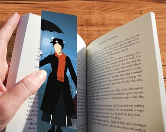 Mary Poppins Bookmark minimalistische stijl Kids Movie Art - Geeky Disney Fan Gift