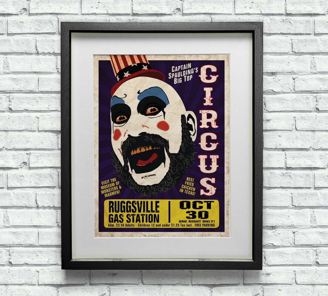 Captain Spaulding - Devils Rejects Vintage Circus Poster Minimalist ...