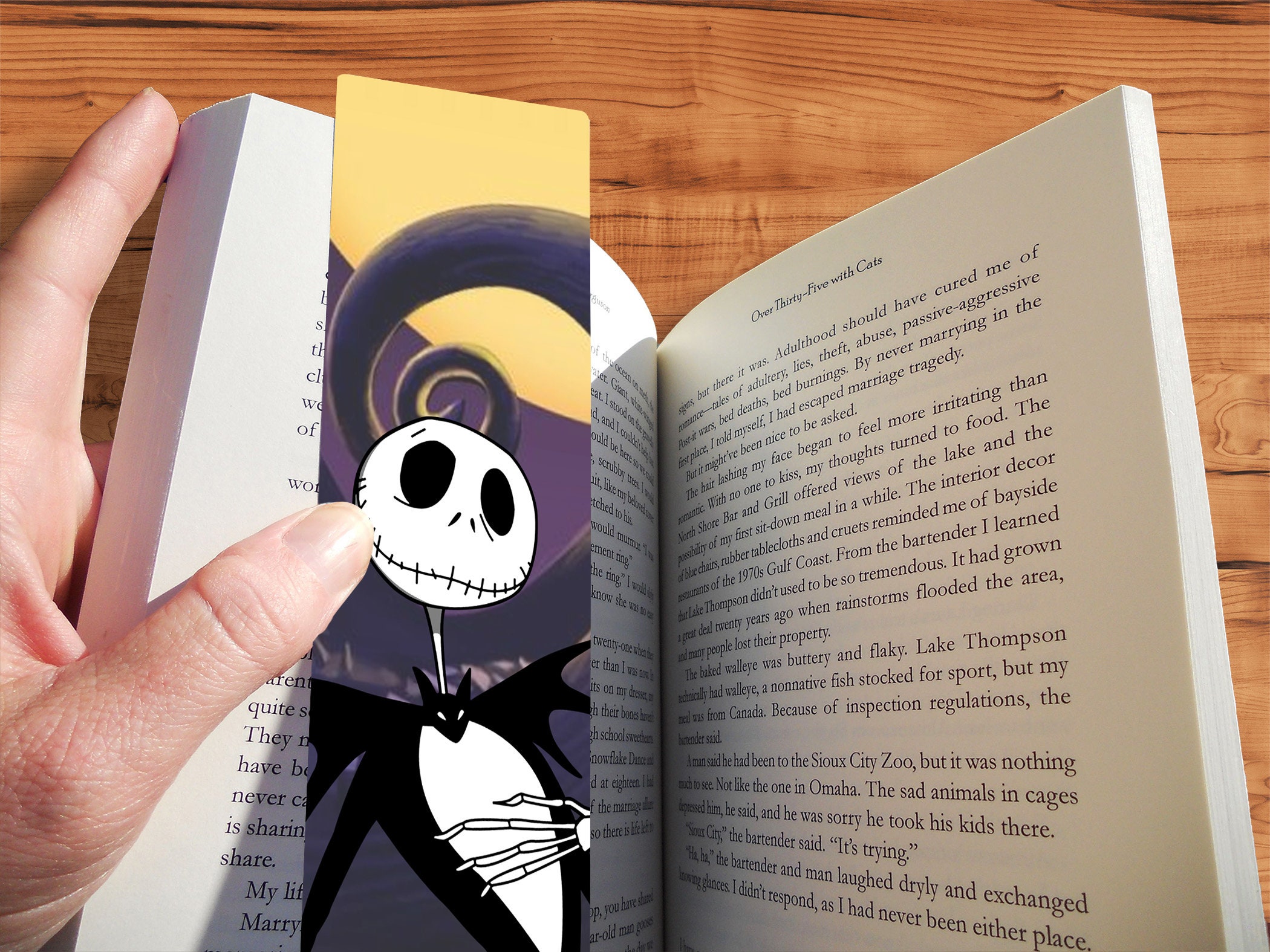 Custom Jack Skellington Nightmare Before Christmas Bookmark Minimalist  Style Cult Movie Art Geeky Disney Fan Gift 