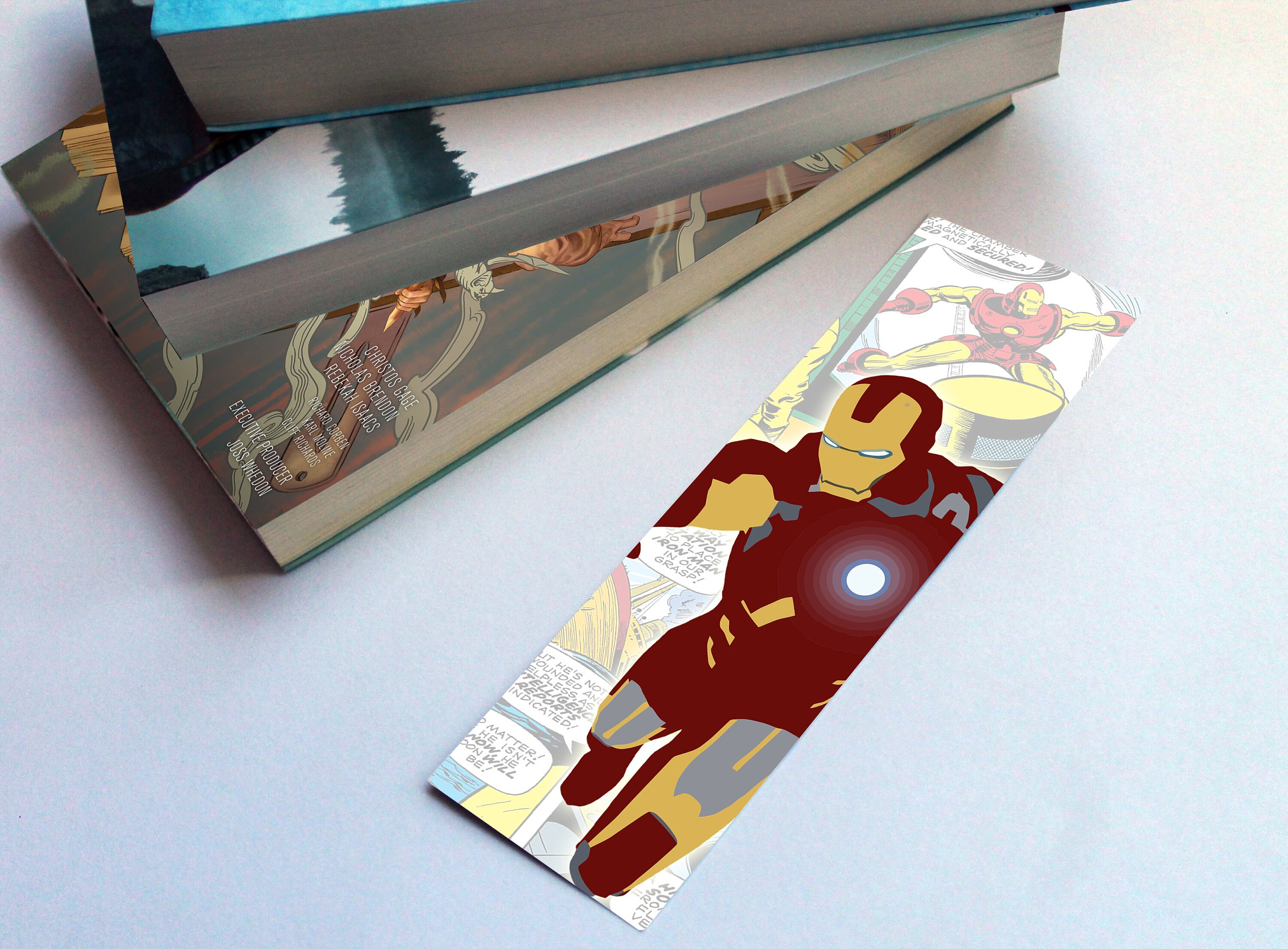 Custom Marvel Iron Man Bookmark Minimalist Style Superhero Etsy