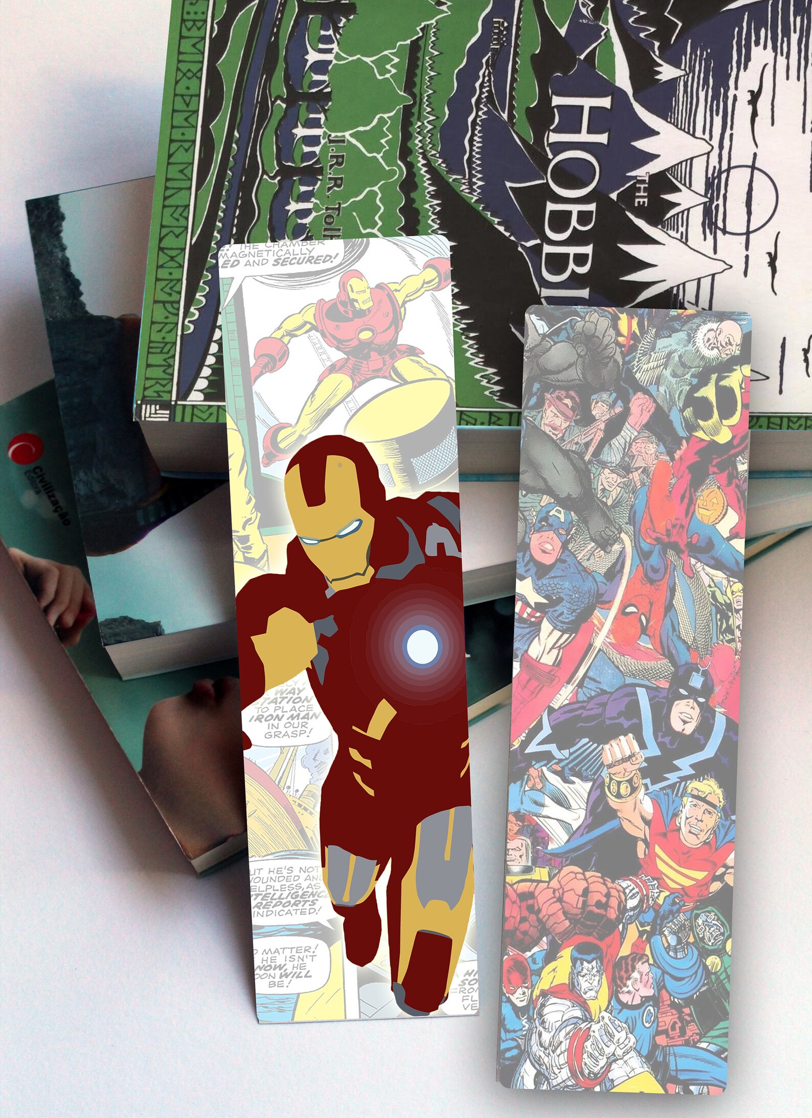 Custom Marvel Iron Man Bookmark Minimalist Style Superhero Etsy