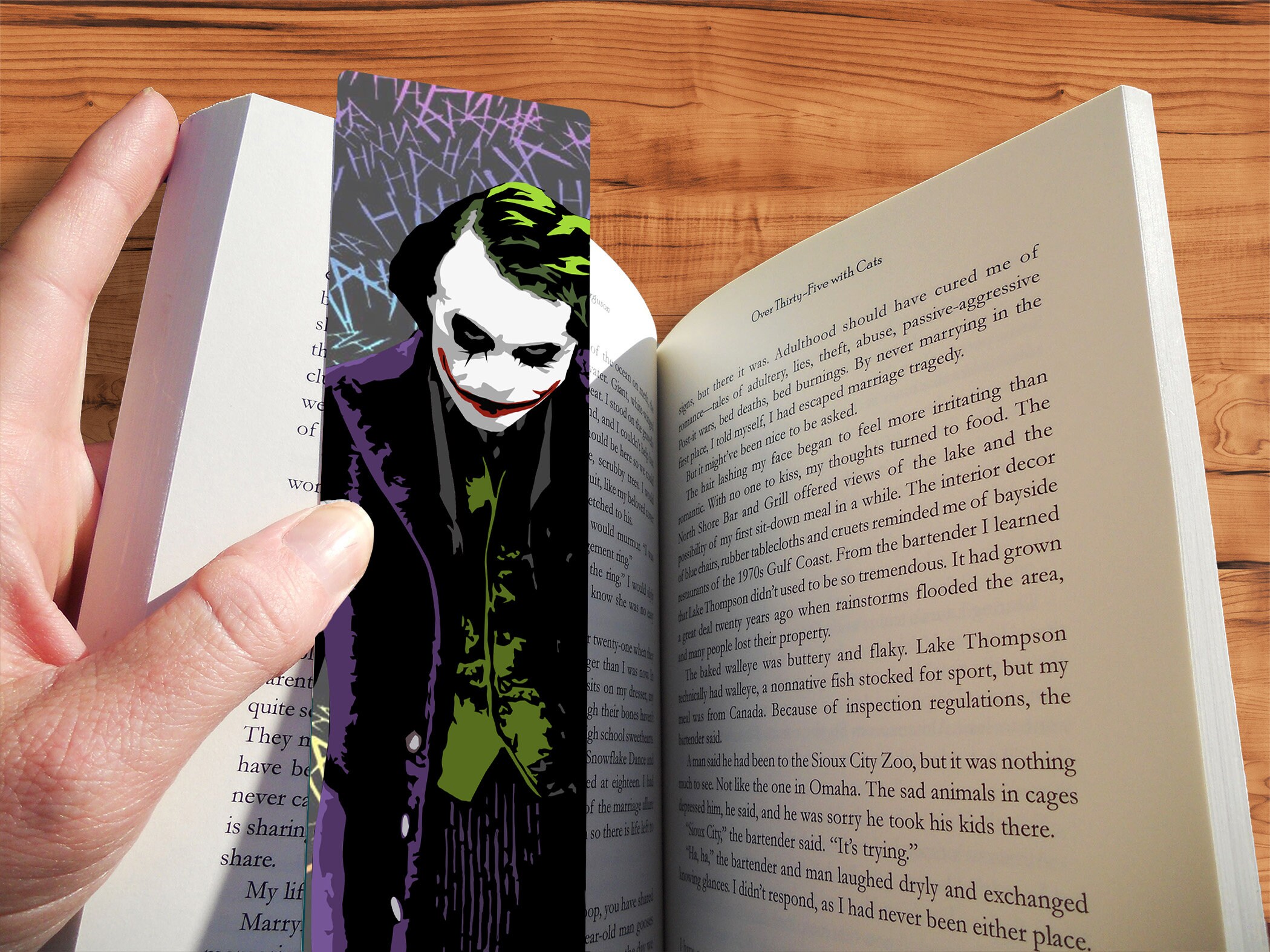 Custom DC Comics Joker Dark Knight Bookmark Minimalist Style Cult Mov…